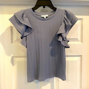 SOLD Miou Muse ruffle sleeve blouse